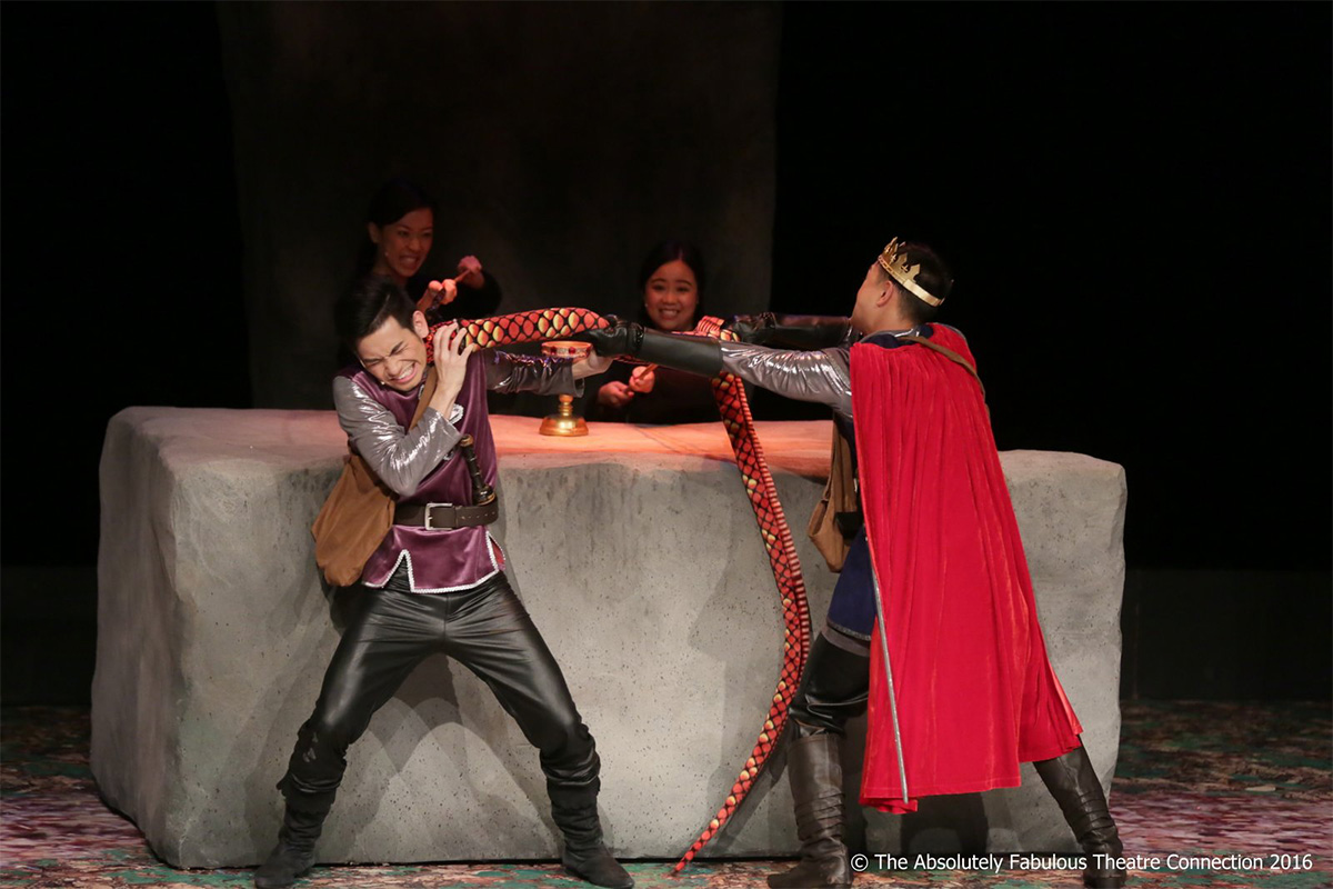 The script and performance of Relaxed Theatre are adapted and interactive elements are included for autistic children to enjoy. The pictures show King Arthur in 2016. To save production cost, a special edition in relaxed theatre format was done in addition to the original stage production. Dr. Vicki Ooi points out that relaxed theatre cannot sustain in business model but such performances certainly deserve more resources and support.